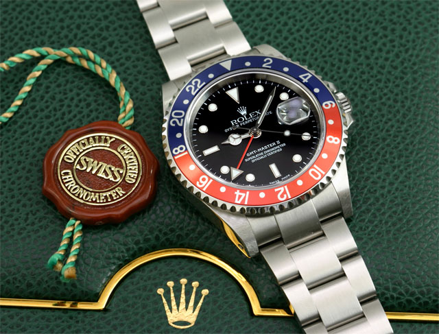  associated with Rolex. But for most, the bold colors of the red and blue 